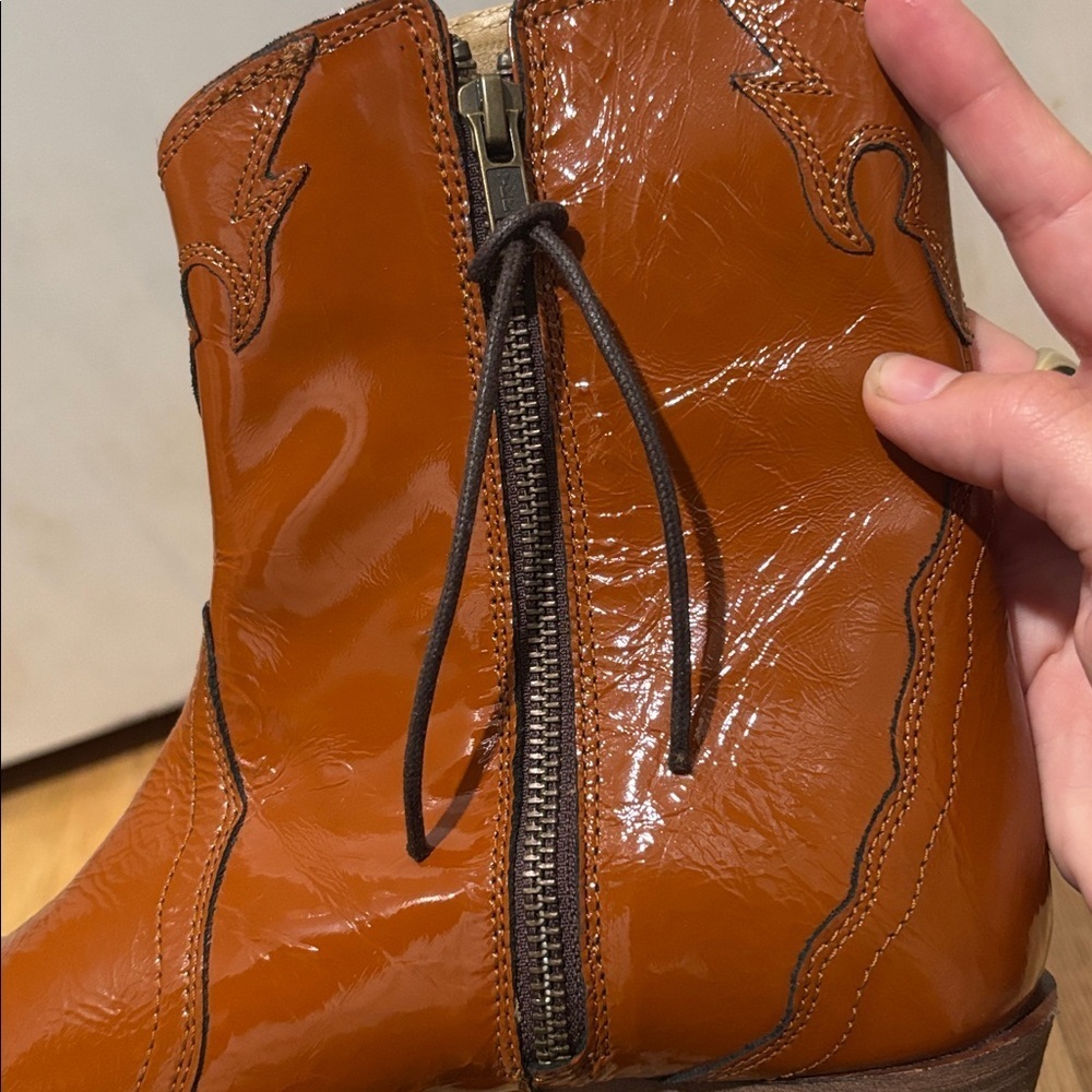 FREE PEOPLE Frontier patent leather cowboy boots - Picture 11 of 13